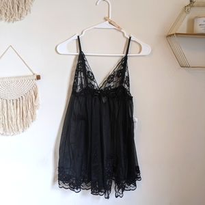 Frederick's of Hollywood sheer lace babydoll nightgown lingerie